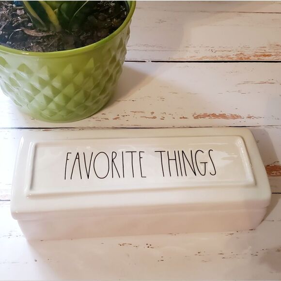Rae Dunn "Favorite Things" Lidded jewelry box
